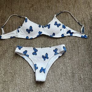 Brand New! Shein (M) Bathing Suit Set - Blue Butterfly